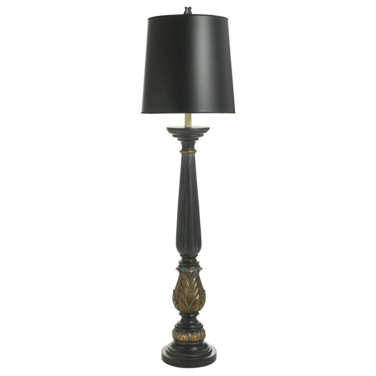 a36d57f84f71cea74e6a98d4d5a67bb6 Dann Foley Lifestyle Floor Lamp Grecian Motifs In Black And Bronze Finish - Image 1