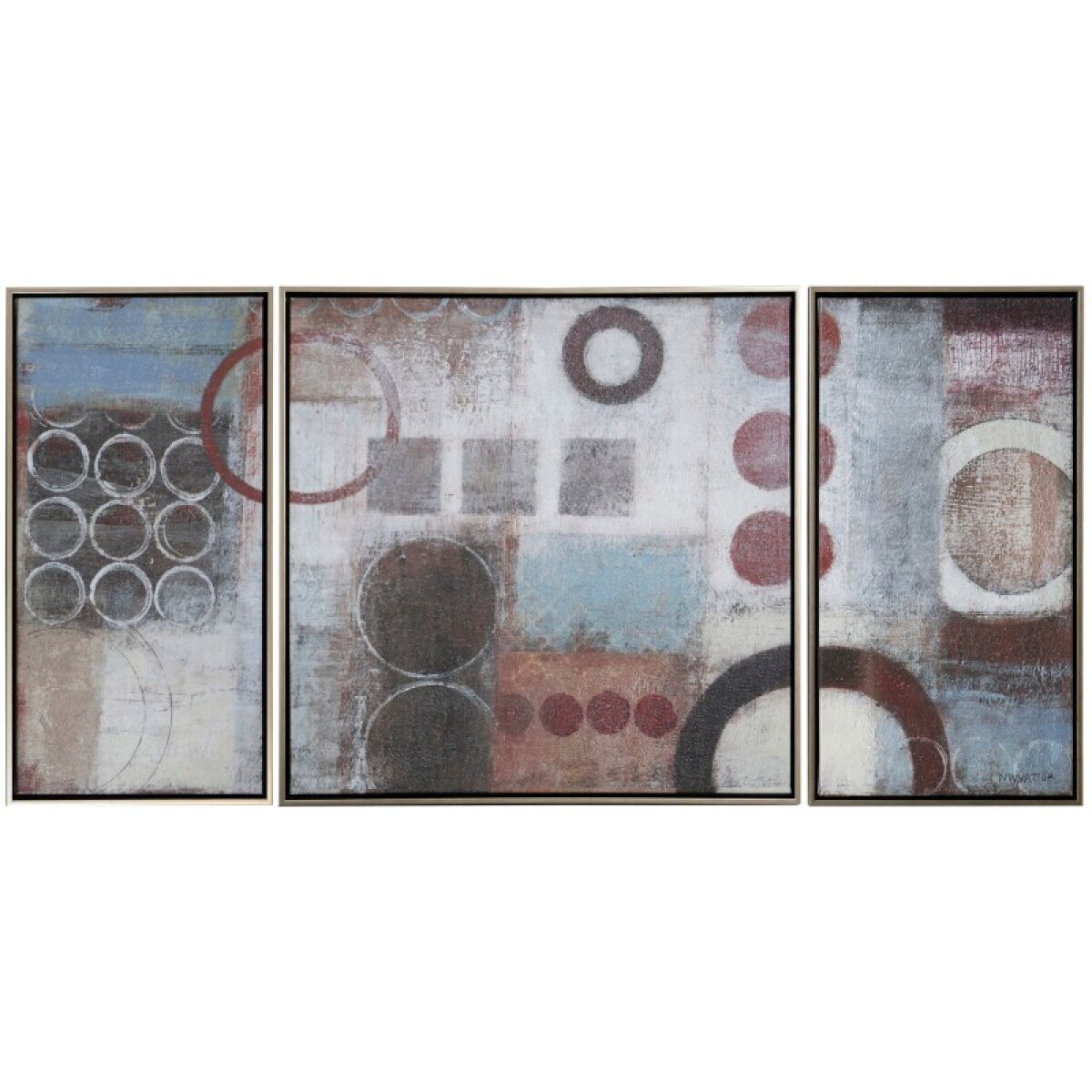 a4241df45f6e72632225aec1d1ca631f Norman Wyatt Home Reflections Triptych Framed Canvas - Image 1