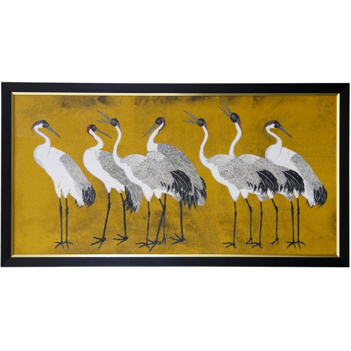 a4b20da2cfca86aebcadf804a68aff69 Song Of The Crane I Framed Stretched Canvas Print - Image 1