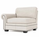 Grandview Leather Left Arm Chair Without Pillows - Image 5