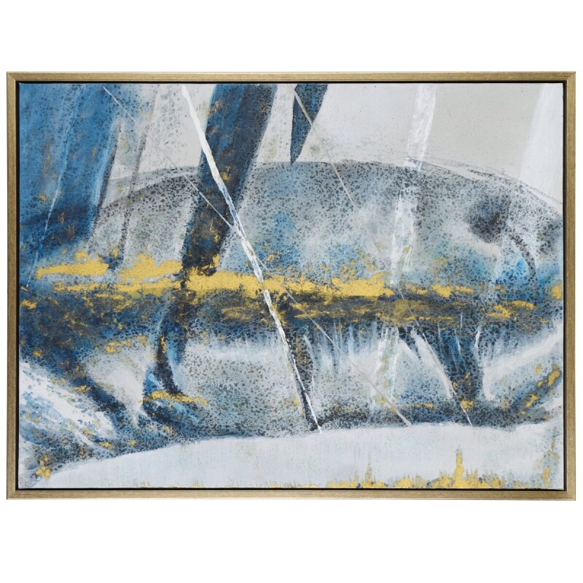 a518ba6ca8c3cd4847b5ee081c3b7023 Austin Allen James Hand Painting On Canvas With Gold Framed - Image 1