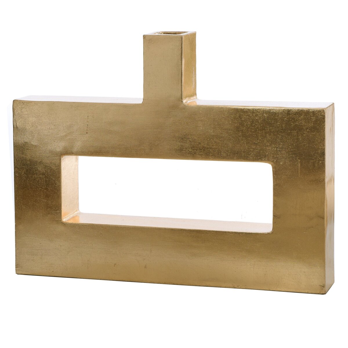 a55ddb3d8ef315229beb1abc2e818bc5 Pont Vase- Short Gold | Gold Leaf Finish On Resin - Image 1