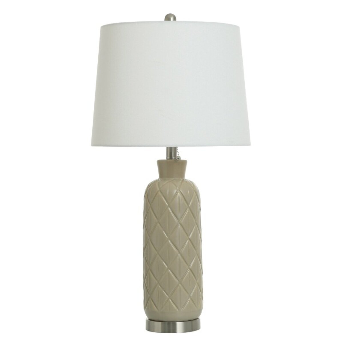 a58b3307765824893536f9e89ce3bc9b Gray Taupe Ceramic Table Lamp 30in 100 Watts - Image 1