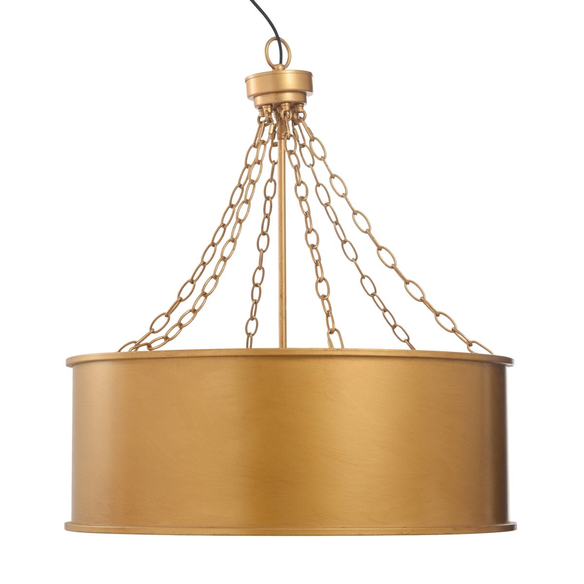 a5927a0bcb8178fdbfa2eb24119dcbd8 Beil Chandelier | Brass Finished Metal Shade - Image 1