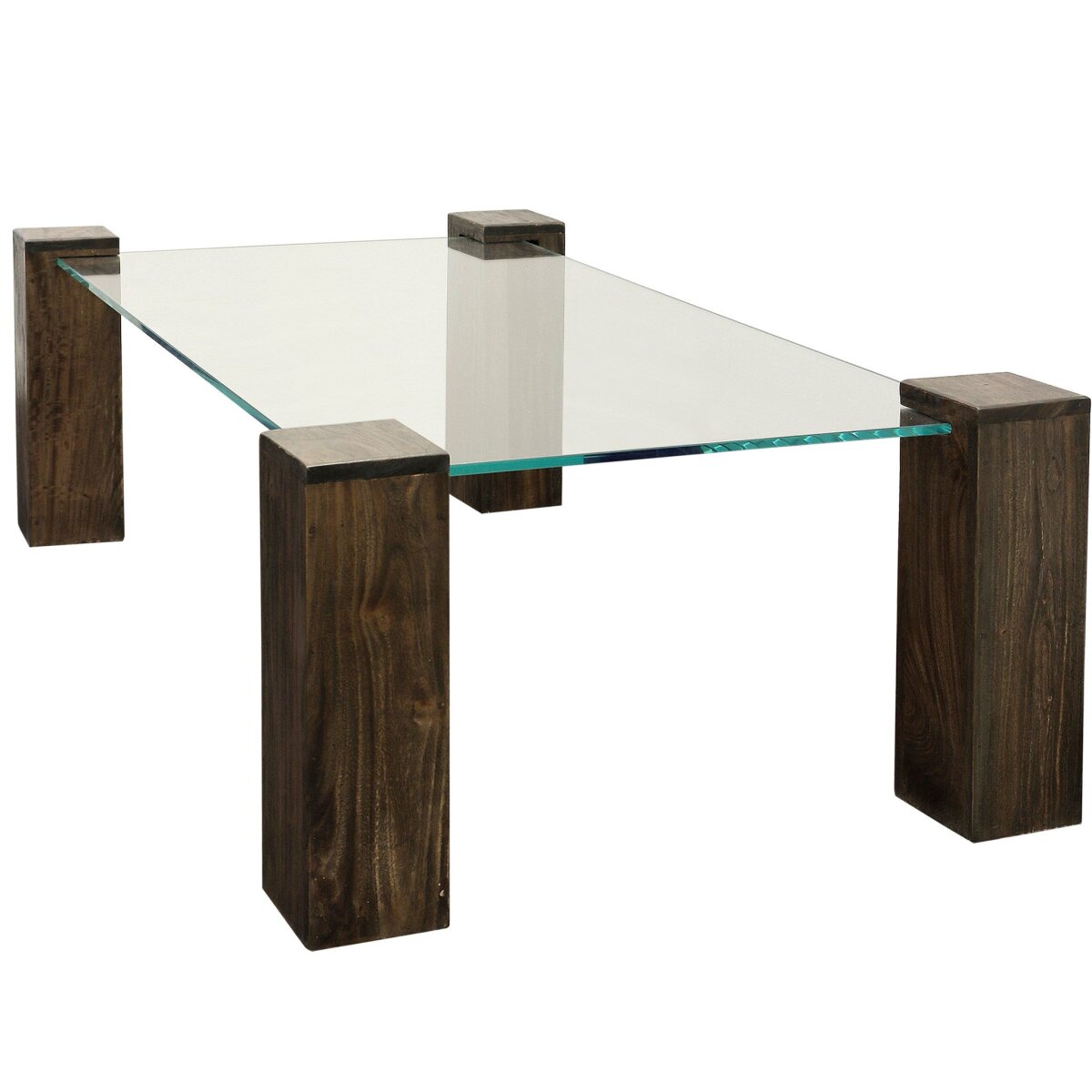 a5bfebe9a0de4c61b4265c9225d5b8ee Kobe Coffee Table- Rectangle | Vintage Iron Finish On Wood Legs With Floating Glass - Image 1