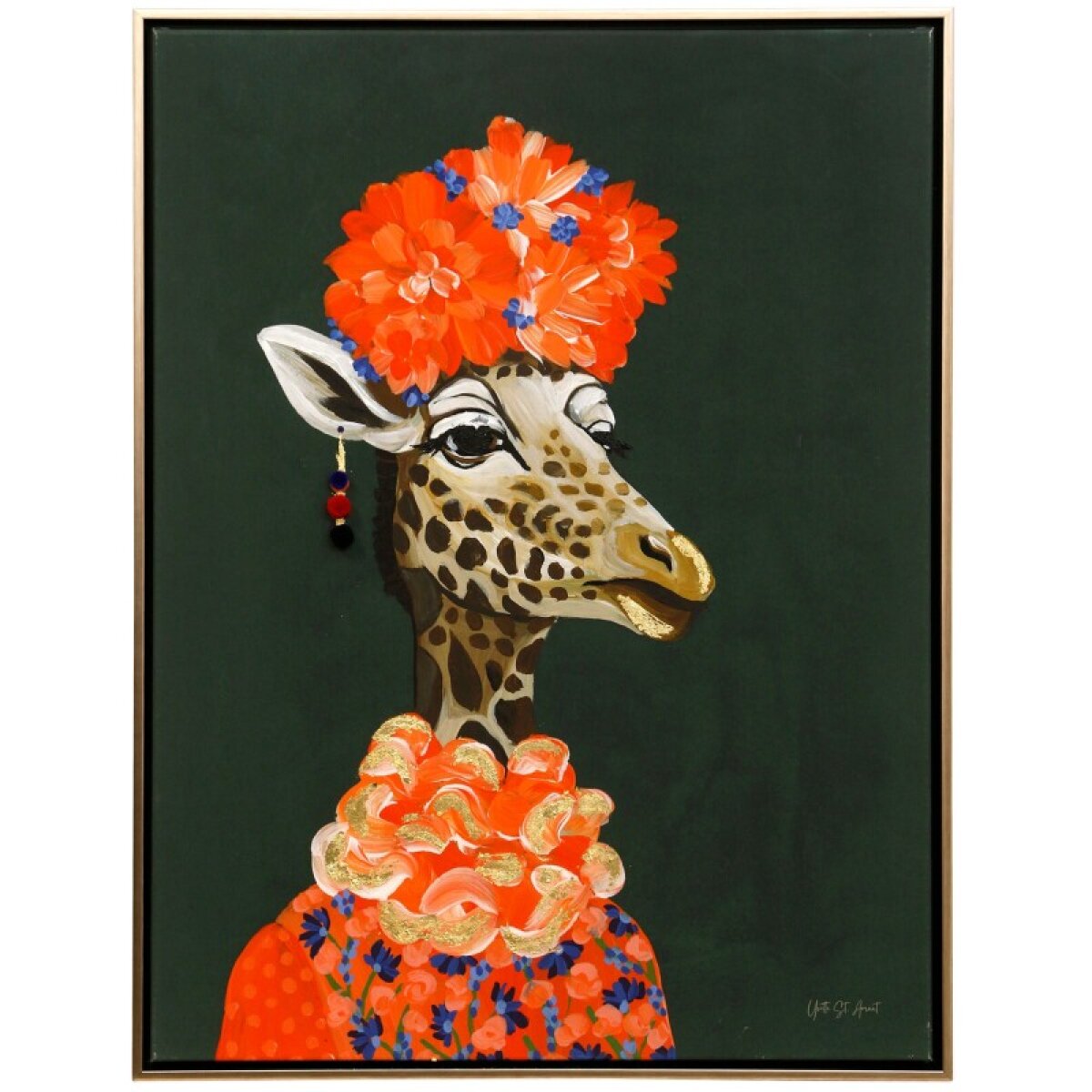 a5ff0351014b0ca7034db79b185c9eb1 Mrs Regal Giraffe Portrait Manufactured Canvas - Image 1