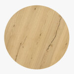 Layne Solid Wood Round Coffee Table With Casters - True Natural - Image 3