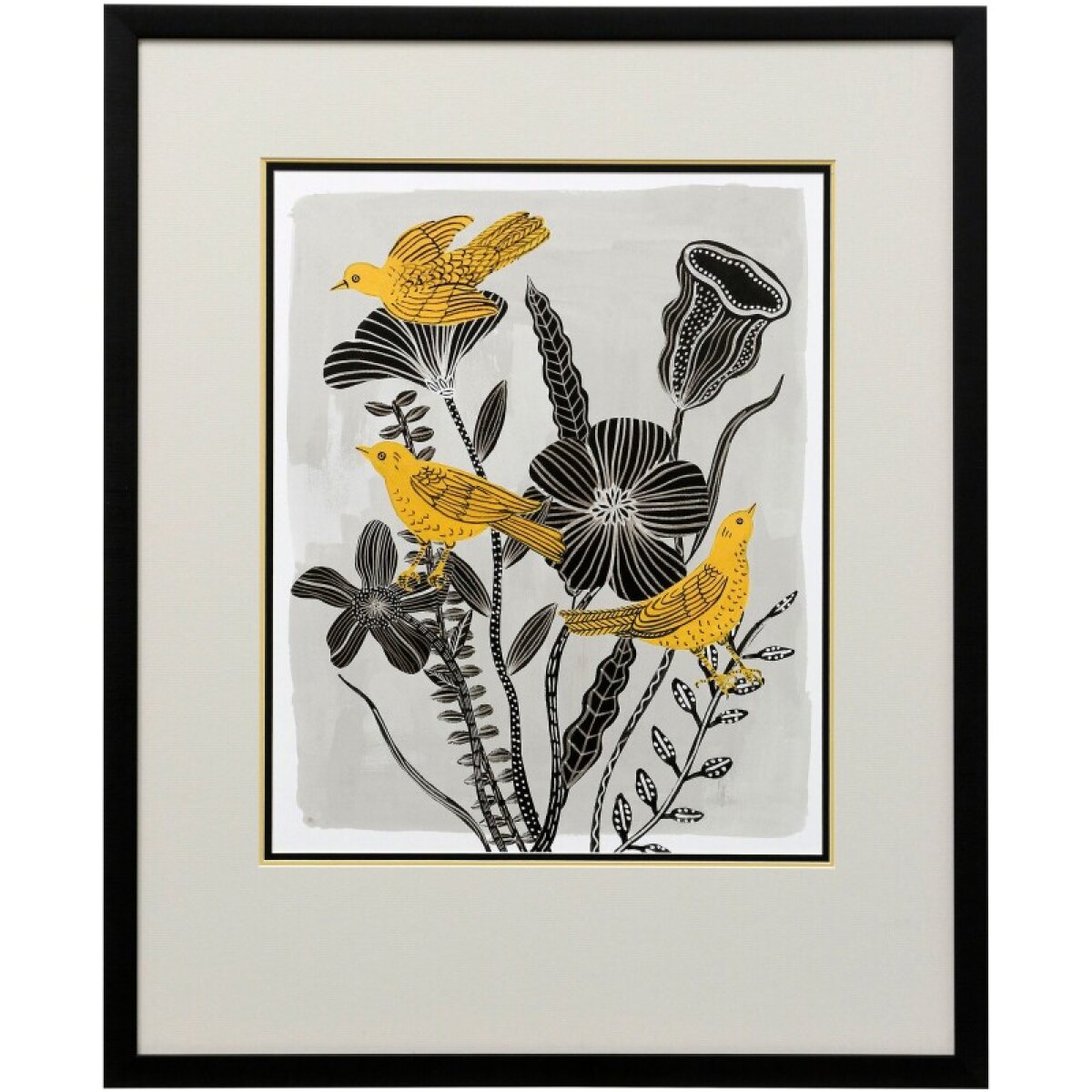 a67d7d987b85aa8297ba47b90d2e03f7 Birds In My Garden I Framed Print Under Glass - Image 1