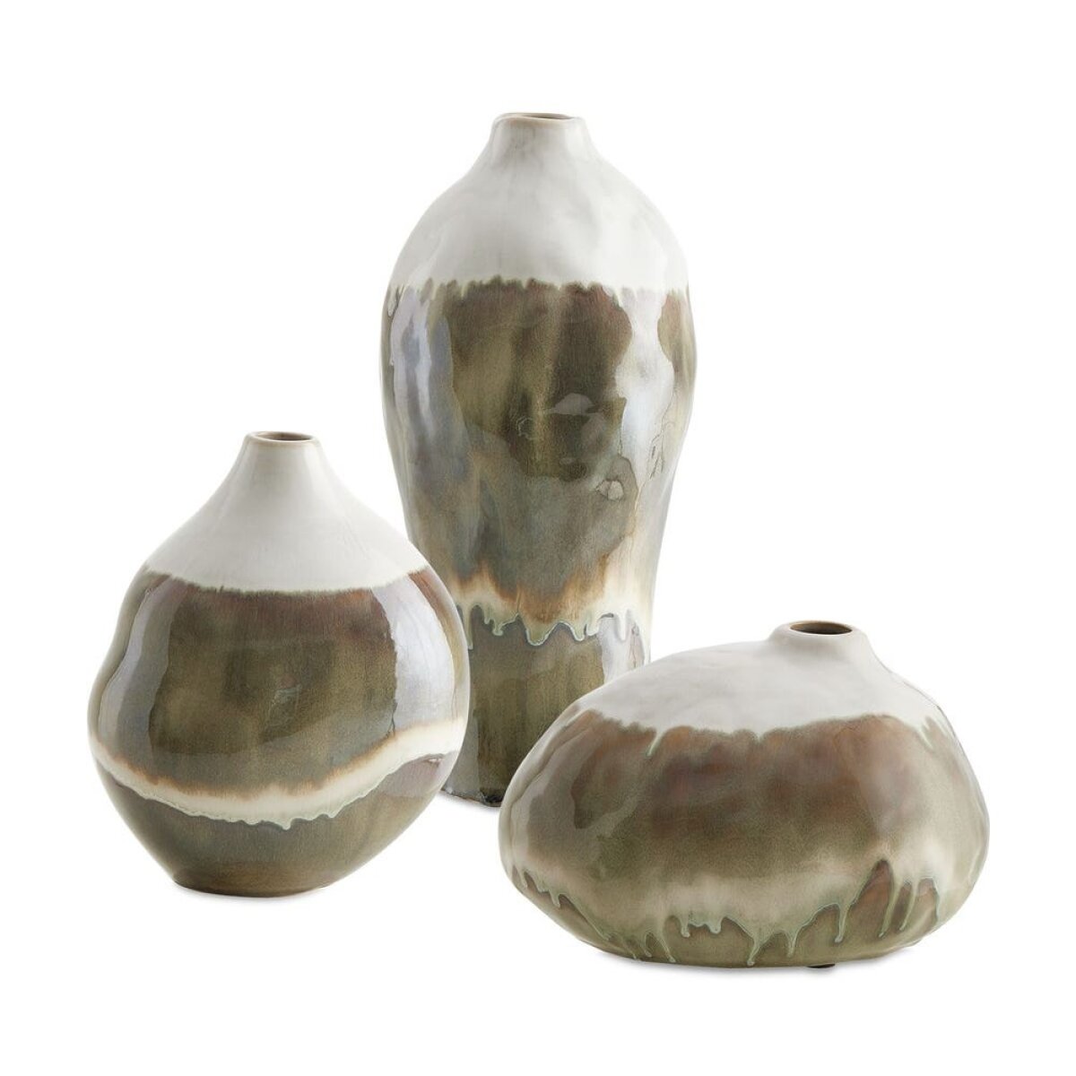 a67fd49e8ca2e2223a4a23e7425c48d1 Earthflow Indoor-outdoor Vases, S/3 - Image 1