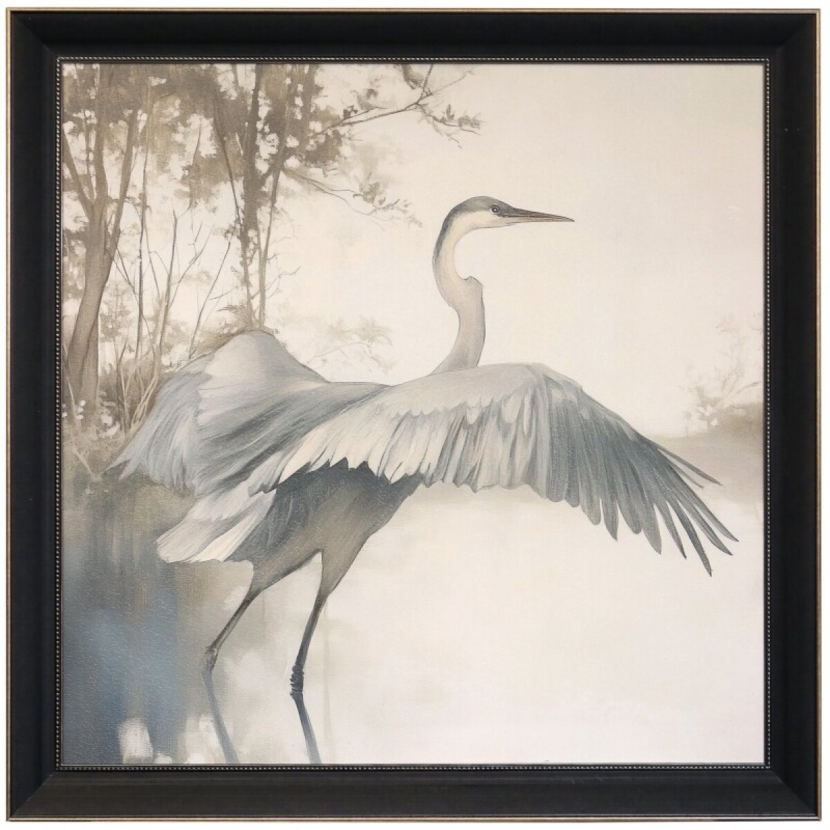a68b69f461338385f508778d579e32cb Feathers On Water I Textured Framed Print - Image 1