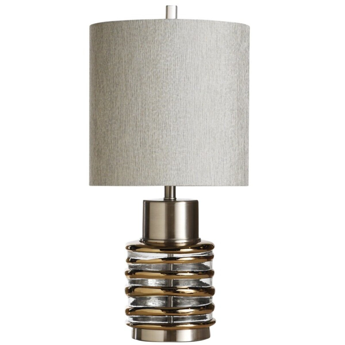 a6c99989c53996dcd3fc33a189b60a2c Eton 27in Transitional Metal & Glass Table Lamp 150 Watts 3-way - Image 1