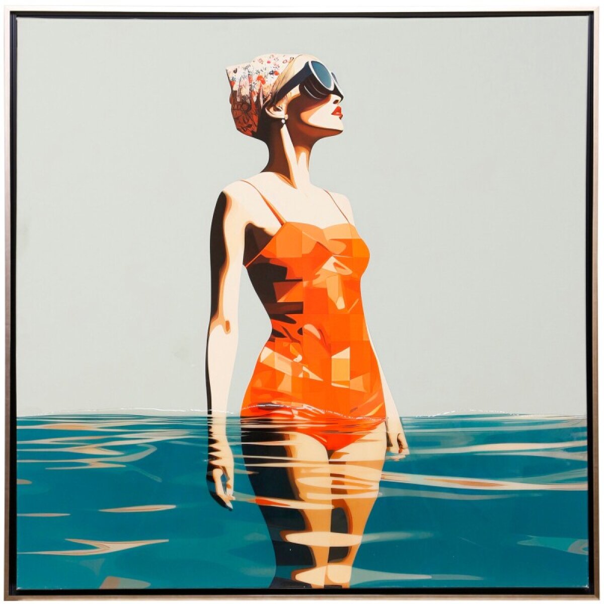 a6f5289a34215c97182e14f099673222 Swimmer In Red Manufactured Canvas - Image 1