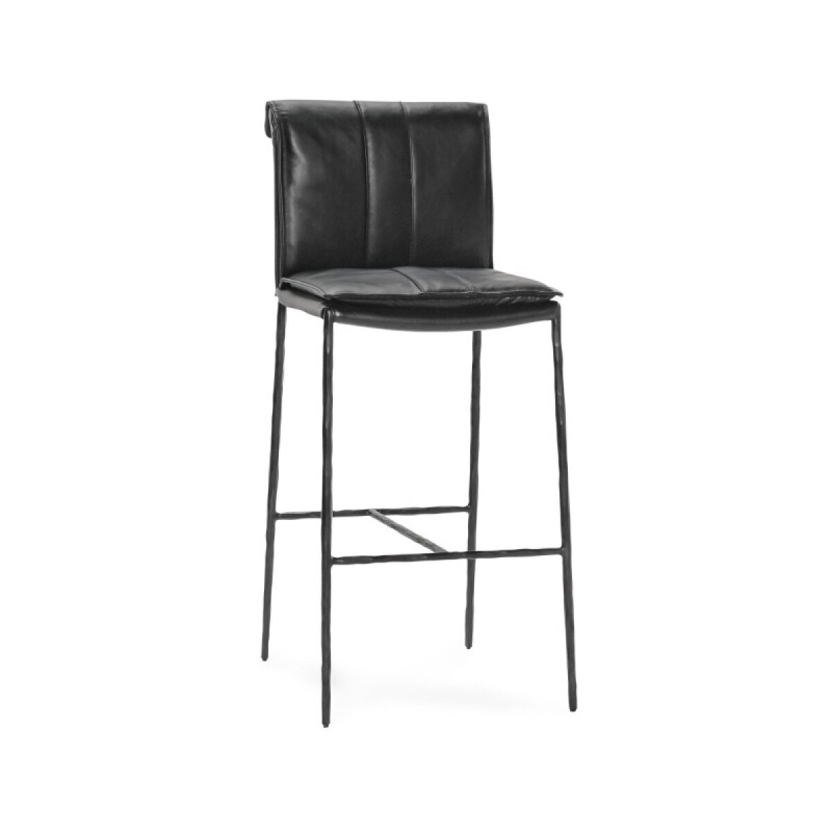 a6fb3af638a21d8cfd96d585ca3cc3e5 Mayer Leather Bar Stool - Jet Black - Image 1