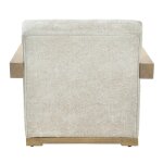 Honey Stain & Beige Timberline Club Chair Made Of Solid Rubberwood Wht Taupe Fabric Seat & Back - Image 9