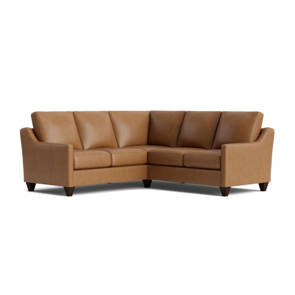 a749e656ef035507ae16c6a61588b502 True Custom™ True Custom® Leather Slope Arm L-Shaped Sectional - Image 1
