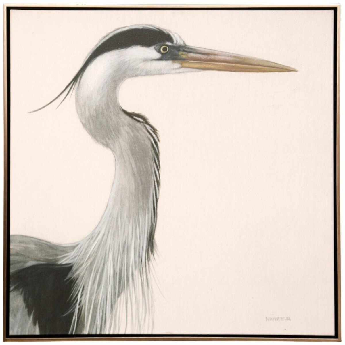 a79c614239a497f6e0f3e7d4389c7f15 Blue Heron Study Norman Wyatt Home Framed Canvas - Image 1