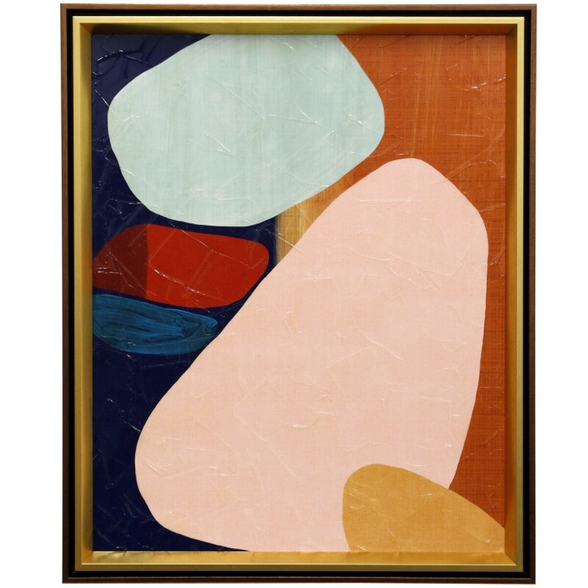 a7a8da60a4a510b52cff2f88ba0a27a4 Stacking Pebbles Ii Textured Framed Print - Image 1