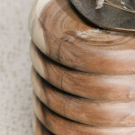 Gala Solid Wood Round End Table - Natural - Image 6