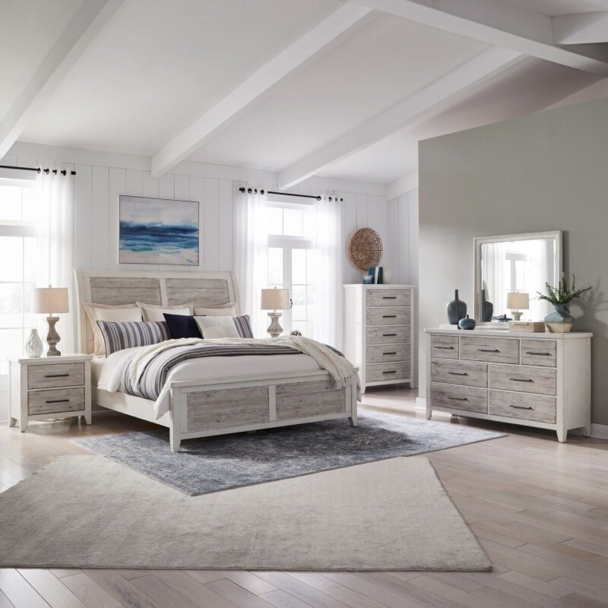 a84a5f567b95edb2fc854472839d57ea Backroads Queen Sleigh Bed, Dresser & Mirror, Chest, Night Stand - Image 1
