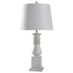 Old White Istress 33in Traditional Cast Table Lamp 150 Watts 3-way
