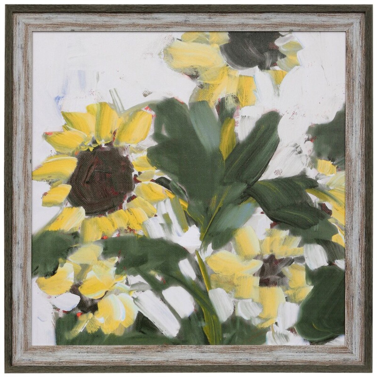 a850ff31e63af3432e921054e88d0d74 Sunflower Garden Textured Framed Print - Image 1