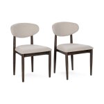 Tiber Upholstered Dining Chair Set Of 2 - Toasted Brown