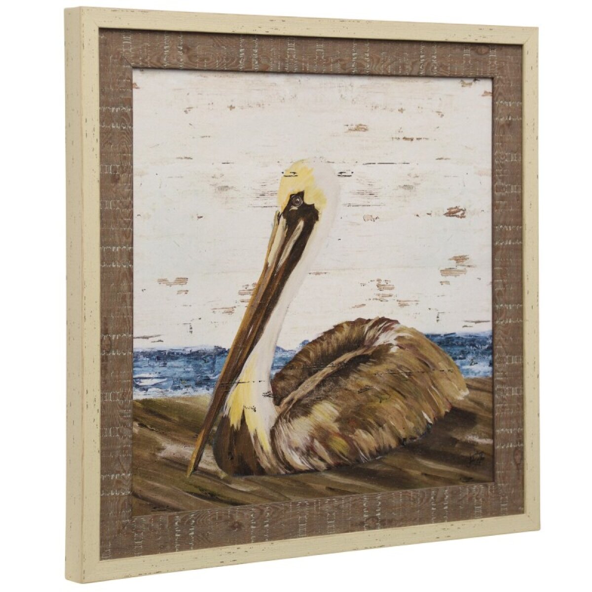 a8c9d6f4e26dc9e9cf546bfc0675a5cf Pelican Palk Iii Textured Framed Print - Image 1