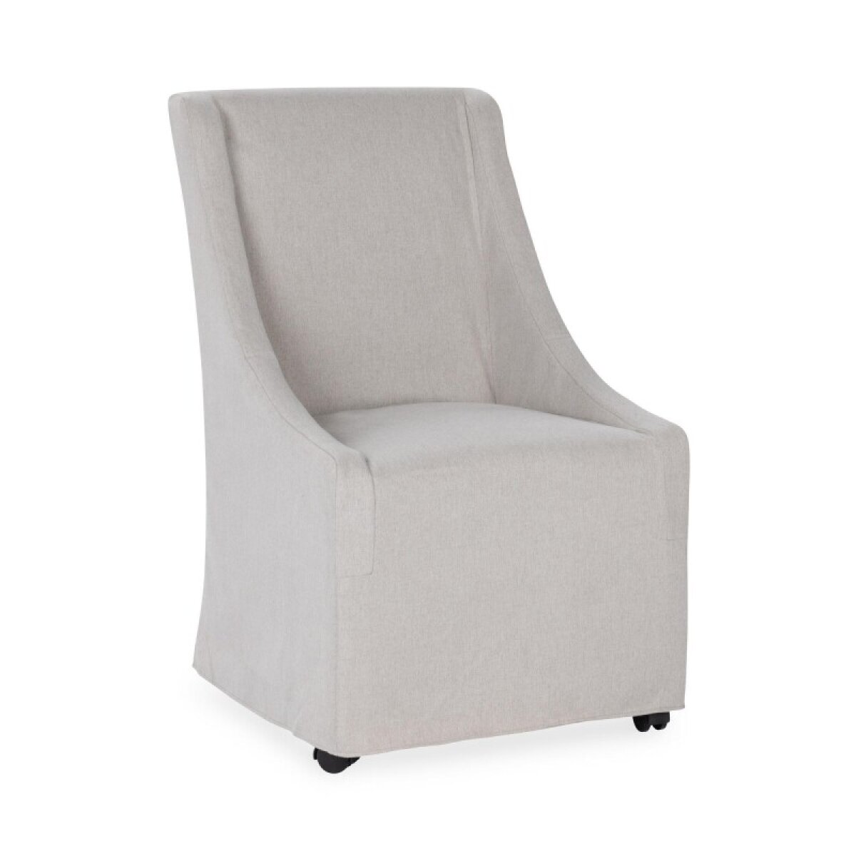 a9629fdfdb7a0d53ff016a0bdc2d36ee Warwick Upholstered Rolling Dining Chair - Sandy Tan - Image 1