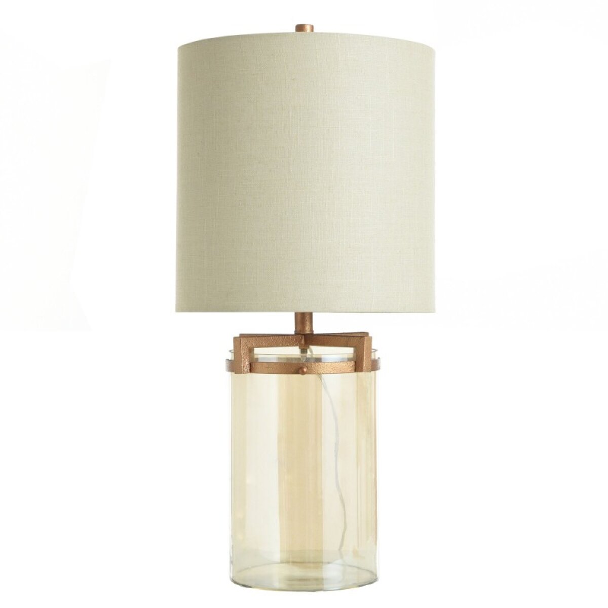 a972f9e6da88003dd1a360d6bb3f93d8 Goldstone Glass And Steel Table Lamp 150 Watts - Image 1