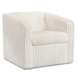 Sandoval Swivel Chair | Mega Ivory On Hardwood Frame