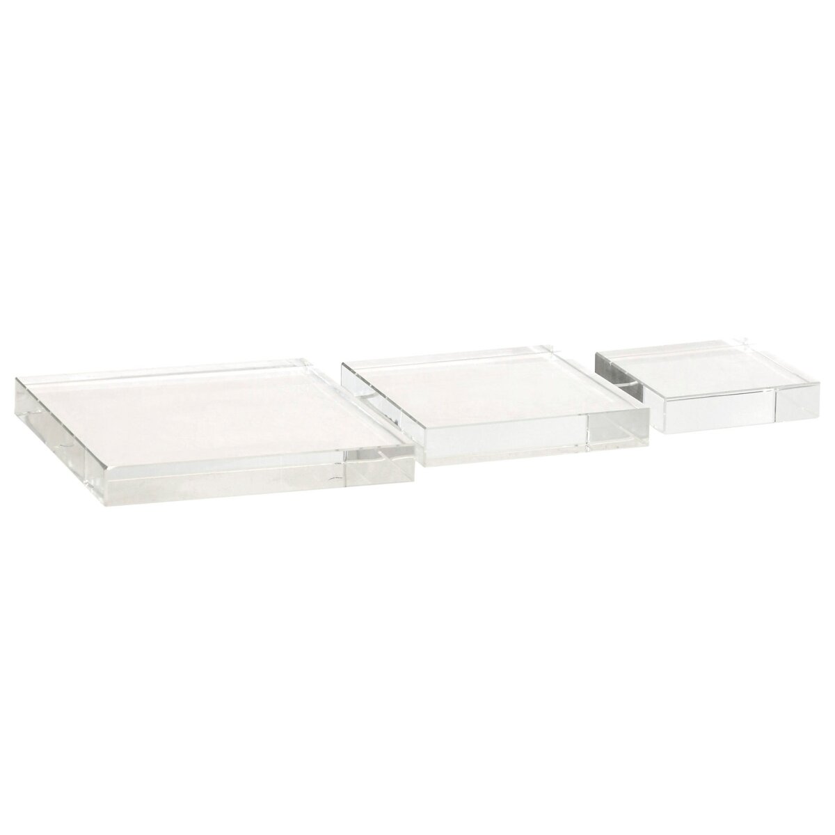 aa06e6094ef51a86ddf7f1984574a31a Lismore Risers- Set Of 3 | Clear Crystal Trays - Image 1