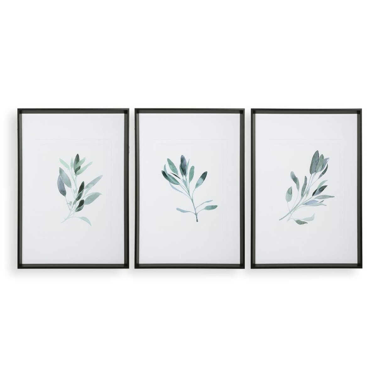 aa2199b0604377cf2314cb91b81494f3 Simple Sage Framed Prints, S/3 - Image 1