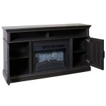 Two Door Media Fireplace Cabinet Electric Fireplace Included - Image 3