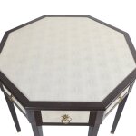 Dann Foley Lifestylecenter Tableivory Faux Shagreen And Black Veneer Finish - Image 4