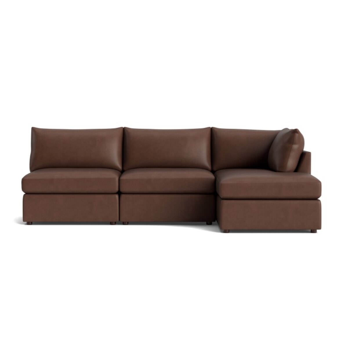 ab5d8fafc85f8bb6144864372d2aba5a Beckham Leather Modular Chaise Sectional Sofa - Image 1