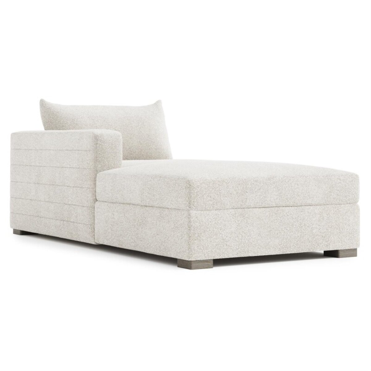 aba8b05883c55a1af760b0689ec54179 Helena Fabric Left Arm Chaise Without Pillows Wood Foot - Image 1