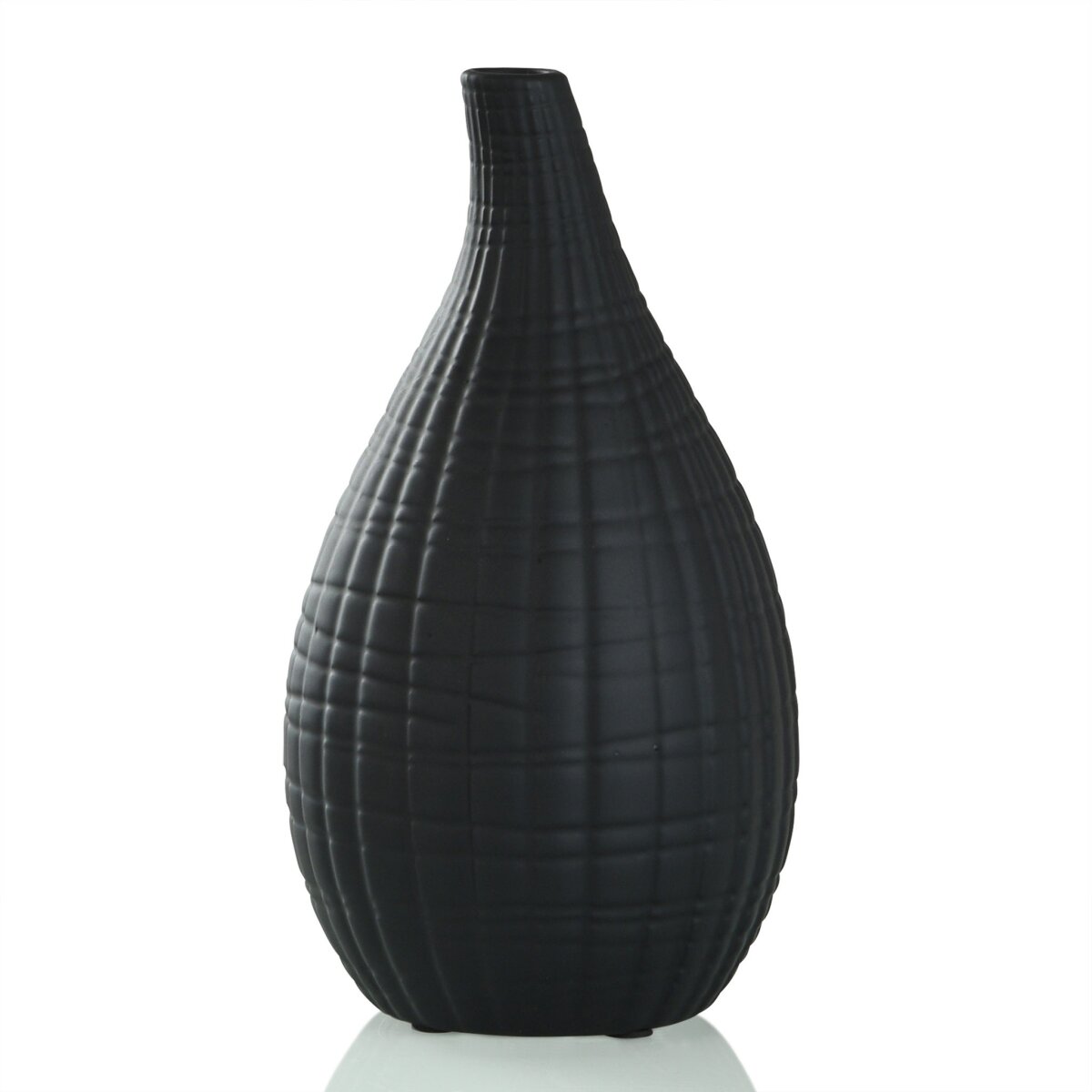 abe3d08fd748d822ed66fb1c21b199d0 Lindos Vase | Matte Black Finish On Ceramic - Image 1