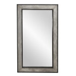 Webster Solid Wood Floor Mirror - Weathered Cement