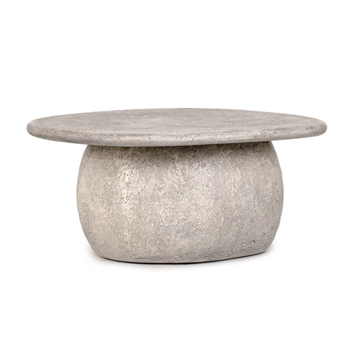 ac7a5bc1b1c35e482d1116cac44eadbf Britney Outdoor Round Coffee Table - Light Gray - Image 1