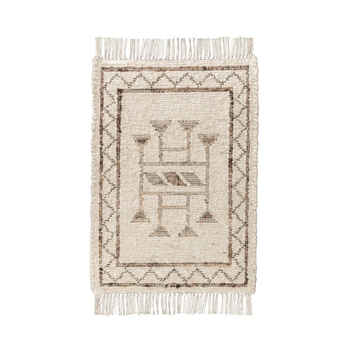 ac7c4819903c075379bc21b54f18190b Gazi Ivory/brown Multi 1'x1' swatch - Image 1