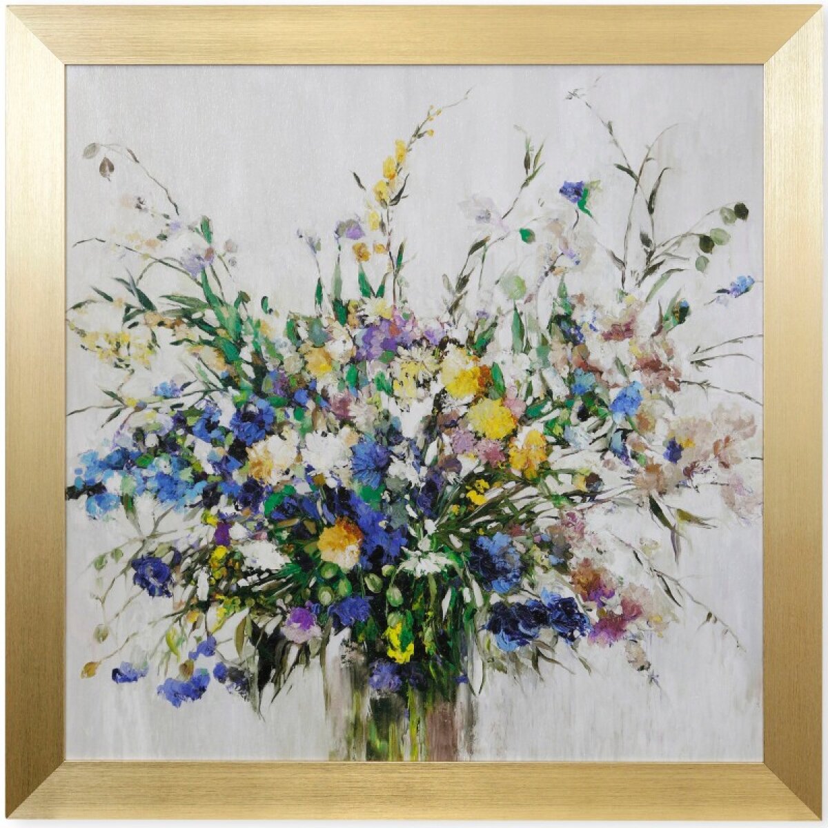 ace7bbdb8746ec495c44d17e7b4ad008 Wild Flower Bouquet Textured Framed Print - Image 1