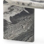 Zora Marble Round Coffee Table - Charcoal Gray - Image 7