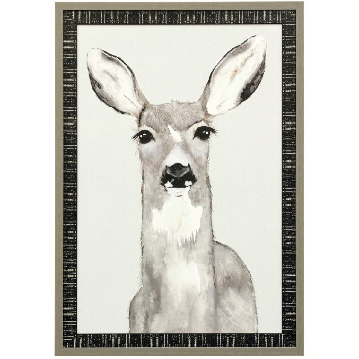 ad667a95e39204fb1a97b02cd904fd85 Oh My Deer Textured Double Framed Print - Image 1