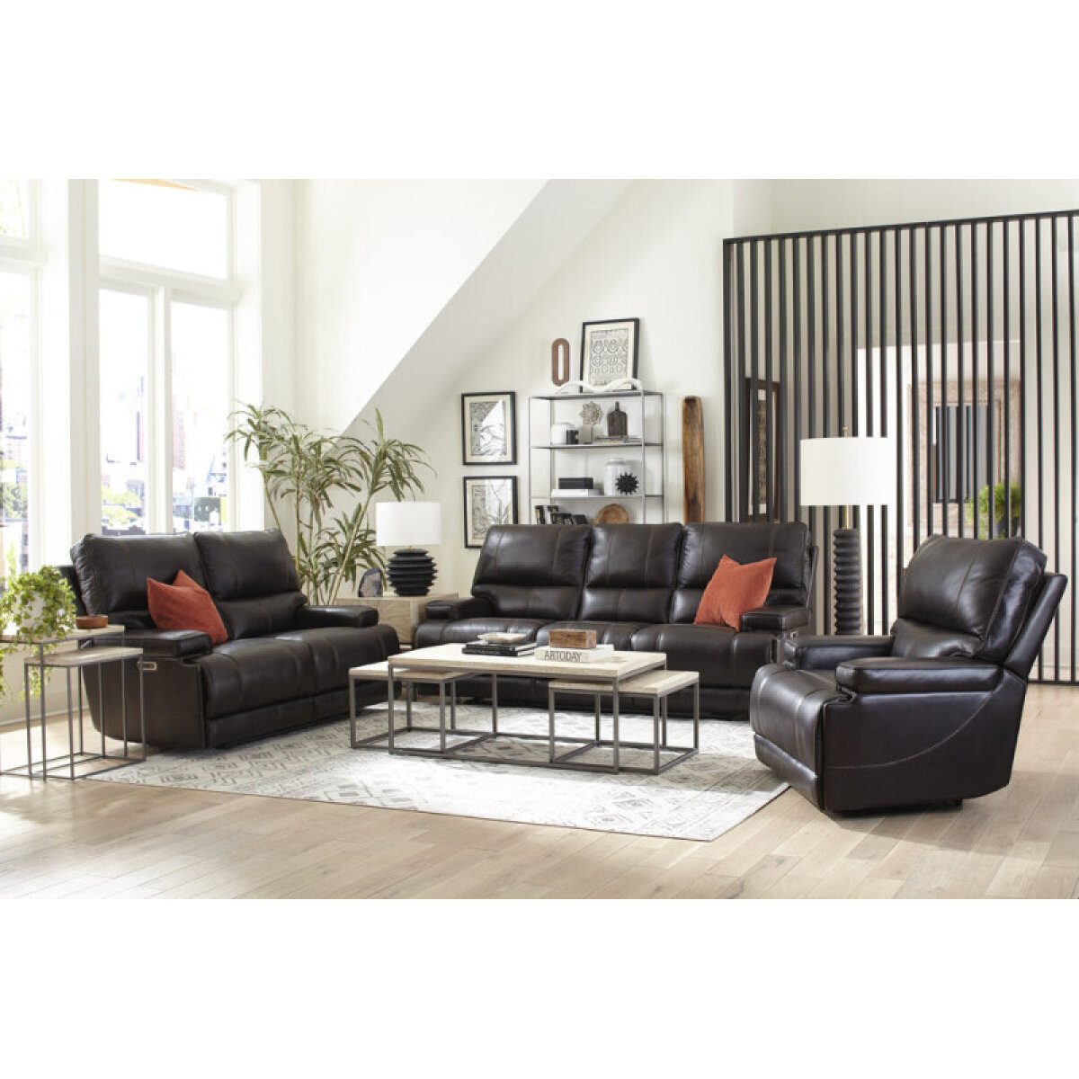 ad70f8b17612ac1e1ac23bc2a876bc3e Whitman - Verona Coffee Powered By Freemotion Power Reclining Collection - Image 1