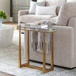 Midas Accent Table, Gold - Image 4