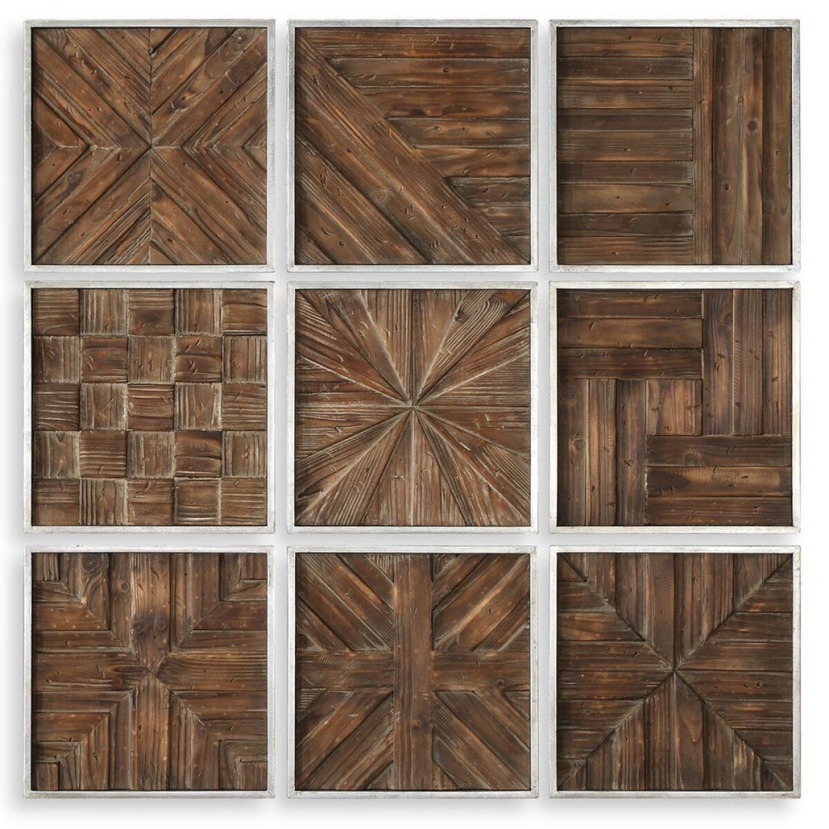 adbc0baf533d32f90aa24095767abae5 Bryndle Squares Wood Wall Decor, S/9 - Image 1