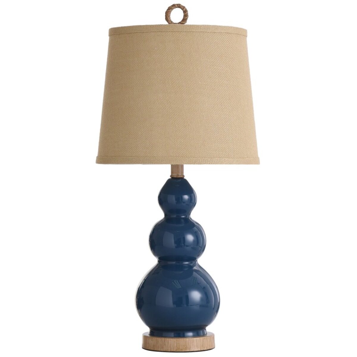 aeb8305a3b6a347fea0135ff34a819d0 Blue Glass Stacked Orb Glass Body Table Lamp 60 Watts - Image 1