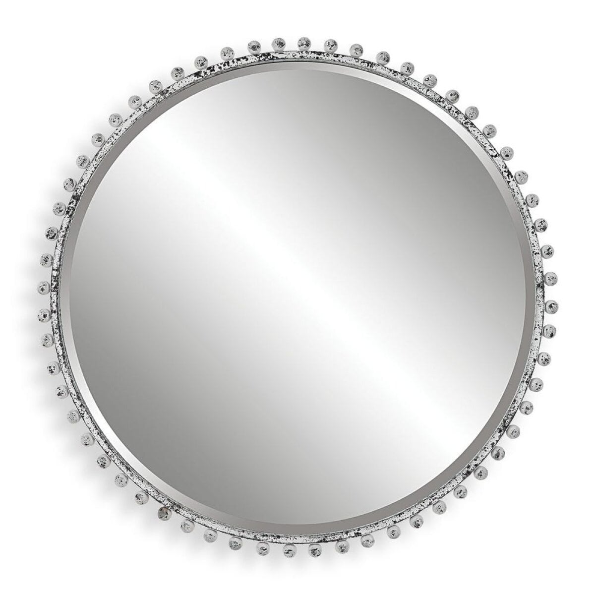 aeeb824e06657e8329e05d1b484eae64 Taza Round Mirror, Antique White - Image 1