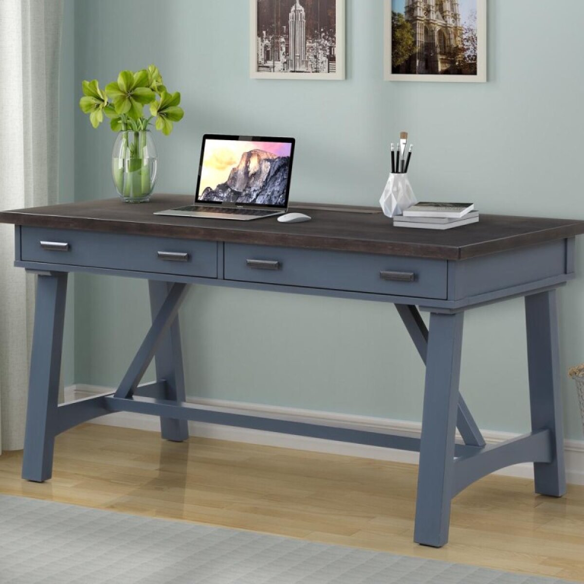 af151cbe97be90ba60dbecbfc73e2e5b Americana Modern - Denim 60" Writing Desk - Image 1
