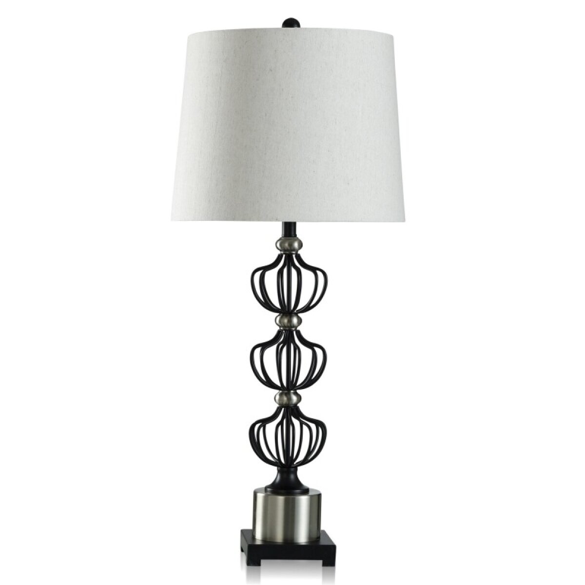 af4285b7761d9a6adeb09e0798cadaa7 Benzo Silver Steel Table Lamp 150 Watts - Image 1